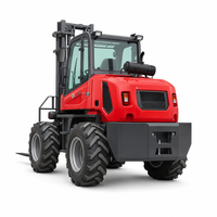 Chariot élévateur tout-terrain diesel 4 tonnes, capacité de charge nominale de 4000 kg, chariot élévateur articulé 4x4 avec une grande capacité de franchissement pour les conditions difficiles