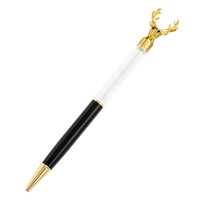 Stylo en métal fait main en forme de tête de cerf, vide, en gros, en stock