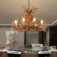 Lustre en forme de branches de cerf, style pastoral américain, modèle industriel vintage 8099, 110V, éclairage à incandescence, 16kg, Hot Pot