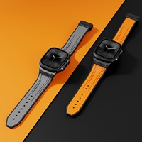 Bracelet de montre en silicone élastique bicolore FORWELLENY pour Apple S12 S11 10 49mm Iwatch Ultra, bracelet étanche