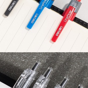ปากกาเจล Deli S08 Lineflow หัวกระสุน 0.5 มม. สีดำ เขียนลื่น ใช้สำหรับนักเรียนและสำนักงาน - Product Image 3
