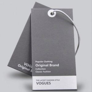 Luxury Garment Hanging Paper Label with Custom Printed Cardboard Clothing Hangtag for Clothes Own Logo Brand - Product Image 2