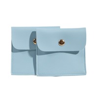 Fourniture directe d'usine PU Snap Flip Cover Sac en cuir Boucle d'oreille Stockage Bijoux Emballage Sacs-cadeaux