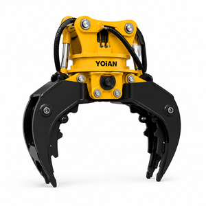 Grappin hydraulique rotatif à 360° pour excavatrice de 6 à 25 tonnes, pour la manipulation du bois et des pierres, en acier NM400, accessoire forestier - Product Image 6