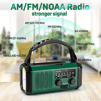 Handkurbel-Aufladbares Notfallradio Wasserdicht Outdoor Camping Überlebens-Set ABS Tragbar 10000mAh Solarbetrieben AM/FM LED-Lampe