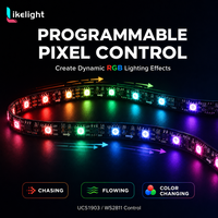 UCS1903 Dream Color LED-Band DC12V 60 LEDs pro Meter WS2811 RGB Pixel-Streifen für Architektonische Hintergrundbeleuchtungsprojekte und Effekte