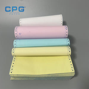 Papel Autocopiativo Sin Carbón de Primera Calidad, Rollo Jumbo de 50 g/m², Papel NCR con Imagen Azul, Unidad de Impresión Continua - Product Image 1