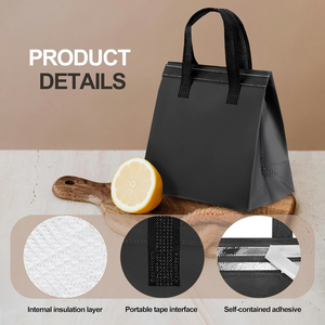 Sac à dos isotherme de luxe moderne en non-tissé pour livraison de repas, fond rigide, XXL, pour pizzas, livraison de courses, traiteur - Product Image 1