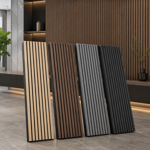 Panneaux acoustiques Akupanel en polyester de haute qualité, sur mesure, finition placage à lamelles, insonorisation, décoration murale intérieure pour bureau et maison - Product Image 1
