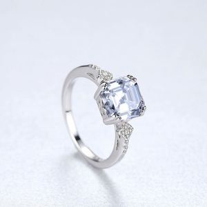 Classic Style Fine 925 <b>Silver</b> Jewelry Set Women Asscher Cut Cubic Zirconia Box <b>Chain</b> Necklace <b>Earrings</b> Party Engagement Gift - Product Image 4