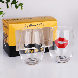 Set di Bicchieri da Vino Senza Stelo Personalizzati con Logo, Confezione Regalo, Stampa Personalizzata, Calice in Cristallo Promozionale all'Ingrosso - Product Image 5