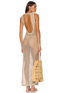 Traje de baño de mujer de moda personalizada para cubrirse para la playa Traje de baño Vestido de bikini de ganchillo de punto - Product Image 2