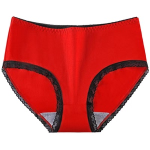 High Waist <strong>Period</strong> <strong>Panties</strong> for Women High Quality Modal Cotton Mid Rise <strong>Plus</strong> <strong>Size</strong> Lace Briefs High Elastic Menstrual Underwear - Product Image 4