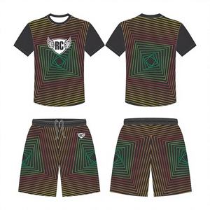 Ropa deportiva, camiseta de fútbol, camiseta de entrenamiento de fútbol de manga corta con sublimación completa - Product Image 1