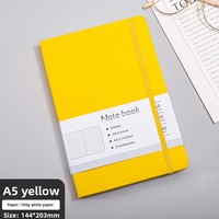Carnet A5 à grille de points avec bande élastique, journal professionnel minimaliste pour les réunions de bureau et le journal quotidien