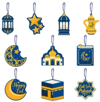 Ramadan/Eid Mubarak croissant étoile mosquée musulman Festival fête maison porte cheminée fenêtre suspendu drapeau signe bannières plaques décor