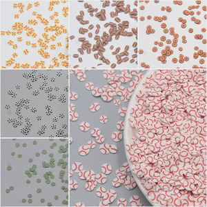500g Sports Balls Themed Polymer Clay Slices Figurine DIY Crafts Slime Accessories for Basketball Football Volleyball Tennis