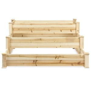 Maceta de madera de 3 niveles para decoración de jardín, caja de cama elevada, caja de jardín para flores y verduras - Product Image 3