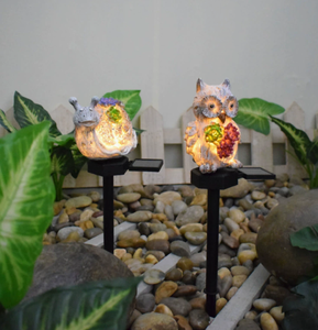 Lampes <span class=keywords><strong>de</strong></span> jardin solaires, décoratives en résine, créatives, animaux, succulentes, hibou, villa <span class=keywords><strong>de</strong></span> jardin, <span class=keywords><strong>paysage</strong></span>, lumières nocturnes - Product Image 5