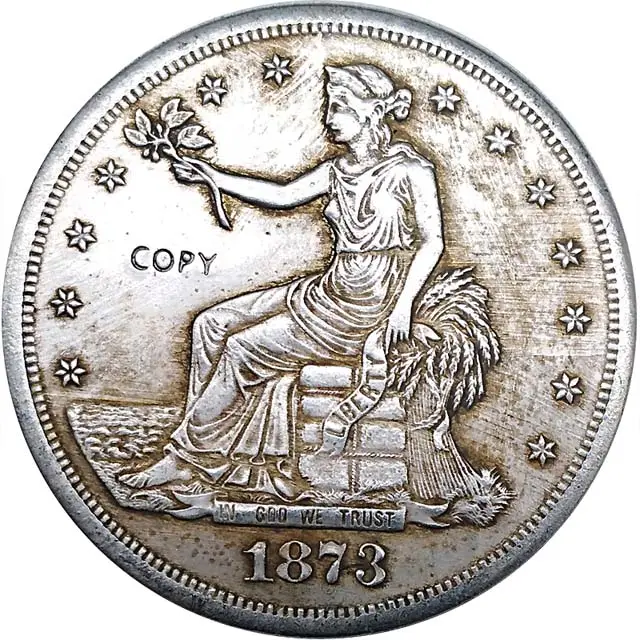 미국 복사 1873 포도 수확 동전 예술 수집 기념 동전 금속 기술