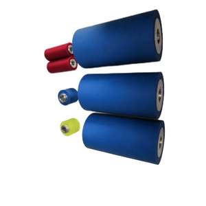 Özelleştirilmiş sarı mavi kauçuk düz silindir seti vida deliği çin kart <span class=keywords><strong>Collator</strong></span> makinesi için poliüretan besleme silindiri - Product Image 4