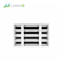 Diffuseur linéaire Lakeso moderne en acier et aluminium, grille d'aération réglable pour atelier, salon, systèmes CVC, installation facile