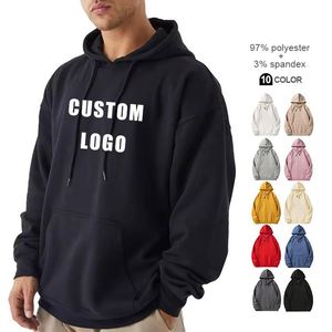 Sudaderas con Capucha de Felpa de Algodón Unisex al por Mayor de Alta Calidad 2024, Sudadera con Capucha Negra Lisa con Logotipo Personalizado para Hombre - Product Image 4