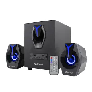 Kisonli PC Notebook speaker Universal Multimedia Audio 2.1 Games Stereo Desktop Mini blue tooth speaker
