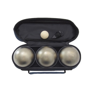 Juego de 3 Bolas de <span class=keywords><strong>Petanca</strong></span> de Acero Plateado-Amarillo con Acabado Arenado ZQURE para Juego al Aire Libre - Product Image 3