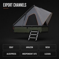 Tenda Atap Mobil Segitiga Aluminium Grosir, Cangkang Keras Otomatis, 4 Musim, untuk SUV, Pikap, Overlanding