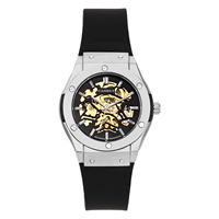 Jam Tangan Pria Logo Kustom Merek Otomatis Mekanik Jam Tangan Mewah Kecil untuk Pria