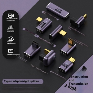 Nhà Máy 90 180 Độ 240W 8K USB <span class=keywords><strong>C</strong></span> Nhanh Chóng Sạ<span class=keywords><strong>c</strong></span> Adapter 40Gbps HD Video Âm Thanh Loại <span class=keywords><strong>C</strong></span> Nam Cho Nữ Chuyển Đổi Cho TV Máy Tính Xách Tay - Product Image 2