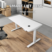 Bureau d'ordinateur moderne, table électrique réglable en hauteur, bureau ergonomique intelligent pour travailler assis ou debout
