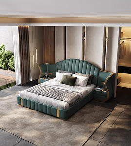 Khung giường cỡ King cao cấp, hiện đại, sang trọng, kiểu khách sạn, giường đôi bằng da, cỡ <span class=keywords><strong>Queen</strong></span> - Product Image 4