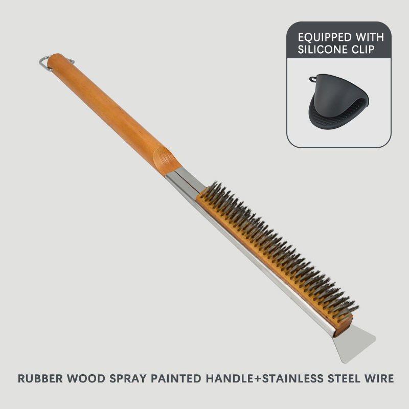 Color sprayed handle + stainless steel wire with silicone clip