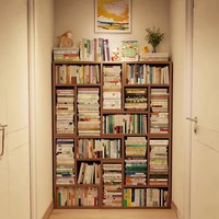 Étagère à livres autoportante en bambou, bibliothèque modulaire, meuble de rangement pour salon, bureau à domicile, personnalisable OEM
