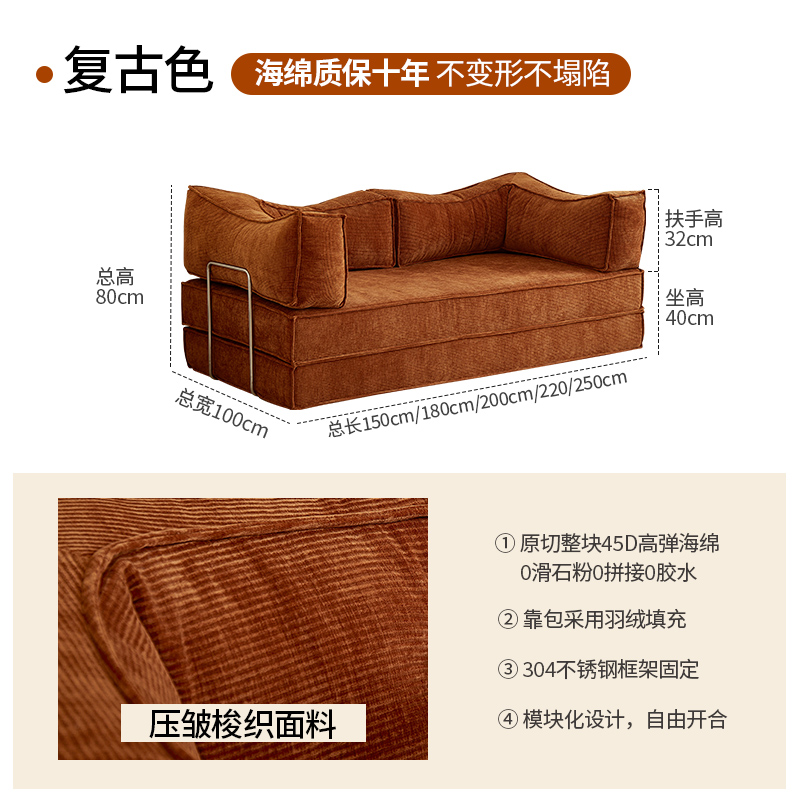 Spugna Vintage ad alta elasticità di colore 45D