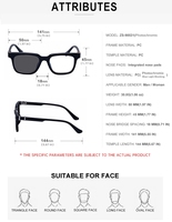KAJILA Vente en gros de lunettes de soleil de mode fantaisie, lunettes de soleil carrées photochromiques anti-lumière bleue UV400 avec logo personnalisé pour hommes