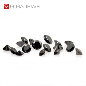GIGAJEWE-diamante moissanita suelto de corte redondo para fabricación de joyas, color negro - Product Image 4