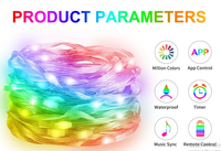5M Led Strip Lights RGB Music Sync Color Changing Led Lights avec Smart App Control Remote pour Bed Room Home Decor