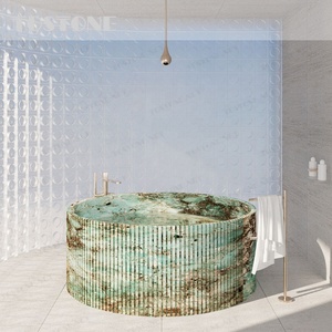 <span class=keywords><strong>Baignoire</strong></span> ovale classique en marbre naturel Tostone avec finition polie pour les petites salles de bain, villas, appartements, design d'intérieur - Product Image 3