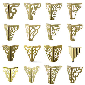 Kaki furnitur emas tugas berat kaki logam hiasan dapat disesuaikan untuk kaki kursi antiselip kaki meja kopi dekoratif antikarat - Product Image 1