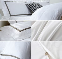 Ensemble de literie de chambre à coucher 100% coton, drap de lit de couleur blanche, taille unique en percale