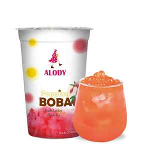 Taza emergente con sabor a frutas con miel, melocotón y lichi, té negro, aditivos de jugo Boba para ingredientes de té de burbujas - Product Image 1