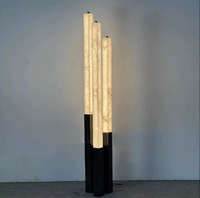 Lampe sur pied en métal vertical de luxe, imitation albâtre, LED, lampe décorative pour salon, éclairage de projet