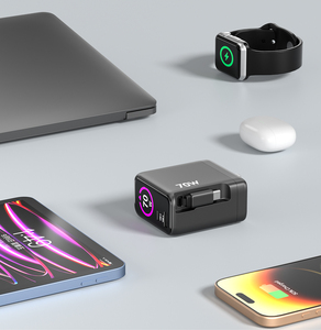 อะแดปเตอร์ GaN USB 70W 65W พร้อมสาย Type C แบบยืดหดได้ 3 พอร์ต ชาร์จเร็ว AI SMART CHARGING QC4.0 PD3.0 PPS สำหรับ iPhone 17 Xiaomi - Product Image 6