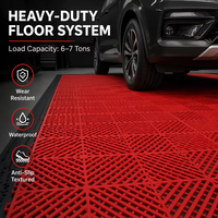 Grille modulaire en PP pour lavage de voitures, à emboîtement, sans excavation, pour atelier de detailing automobile