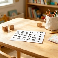Tarjetas de Memoria Educativas Personalizadas con el Alfabeto ABC Impreso en Papel para Niños, Aprendizaje Temprano, Letras Negras en Papel Educativo