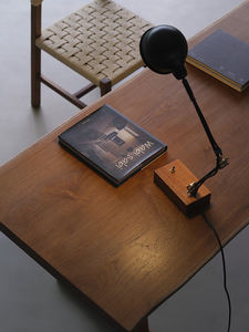 Mesa de Comedor Grande de Madera Maciza de Teca de Myanmar, Estilo Wabi-Sabi, para Muebles de Hogar en el Comedor y Sala de Estar - Product Image 3