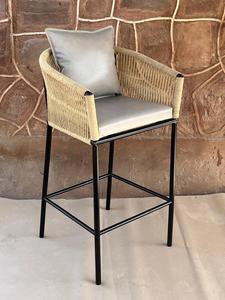 Elegant Modern Steady Aluminum Bar <b>Stools</b> with Arms for Hotel <b>Outdoor</b> Dining and Living Room Use - Product Image 1